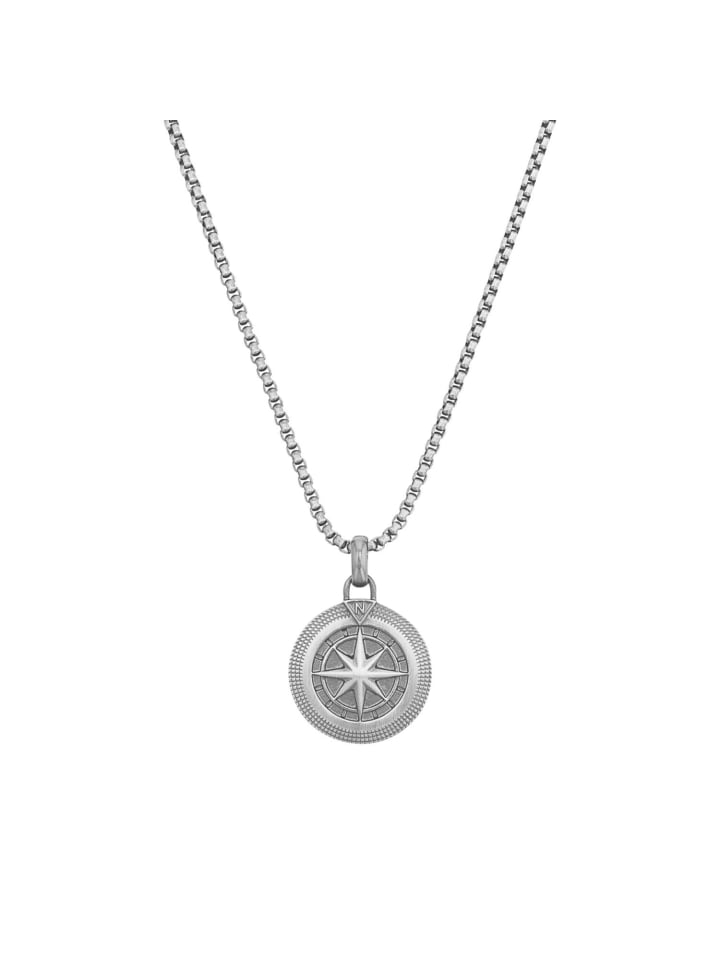 Kette mit Anhänger Edelstahl, IP gun in grau