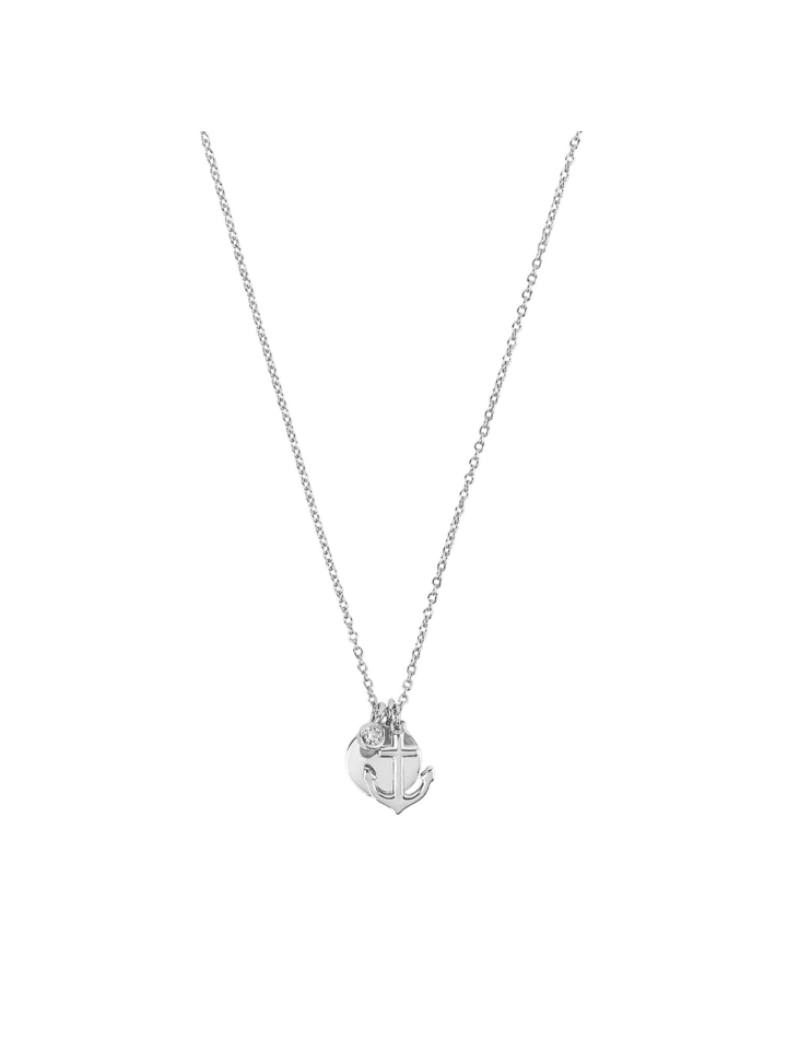 Kette mit Anhänger Silber 925, rhodiniert in silber