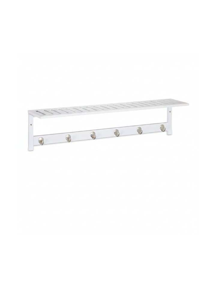 Wandgarderobe in Weiß - (B)75 x (H)18 x (T)16 cm