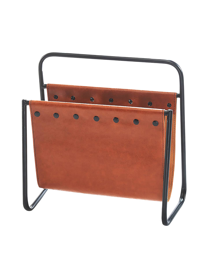 Zeitungsständer LEATHERMETAL39 in Braun