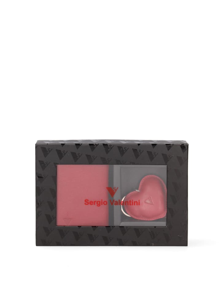Set aus Geldbörse und Schlüsselanhänger in RED