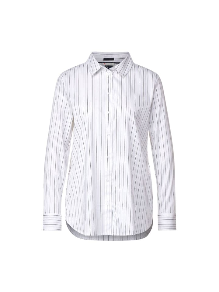 Langarmbluse in white