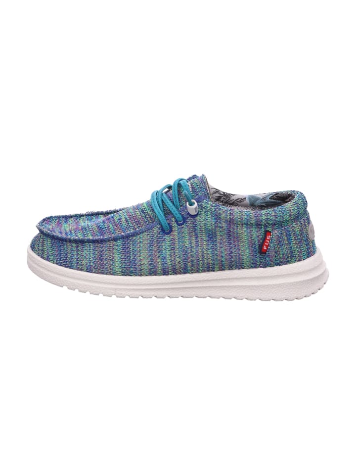 Mokassins Schnürschuhe in Blau