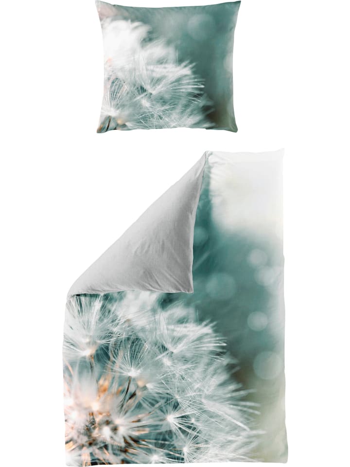 Satin Bettwäsche in grün