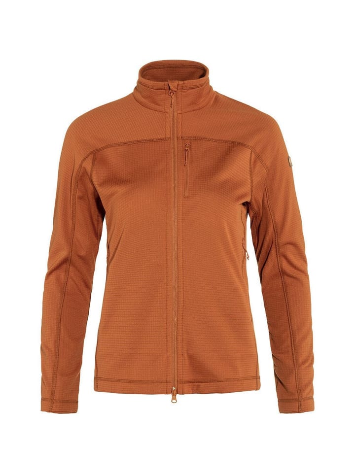 Fleecejacke in terracotta