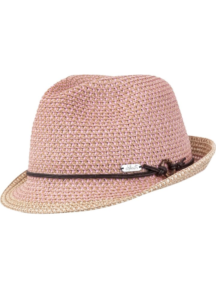 Strohhut in rosa