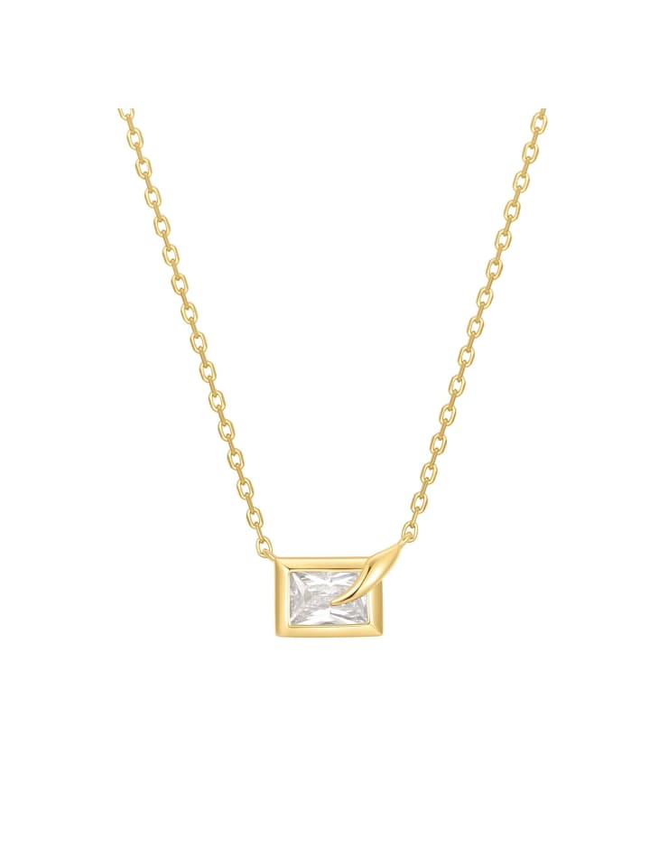 Halskette Sparkling Bezel in gold