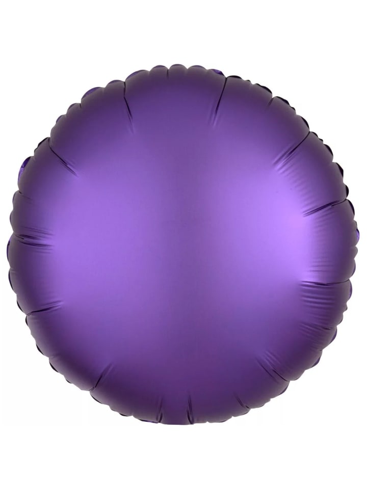 Farbe Silk Lustre Purple Lila runder Folienballon 43 cm
