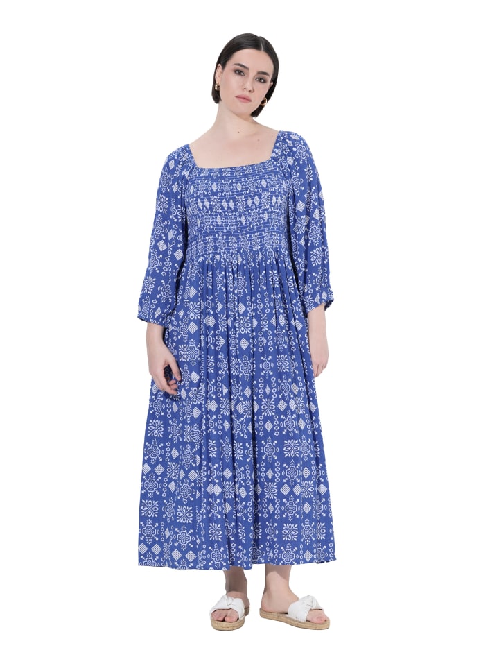 Midikleid in kornblumenblau