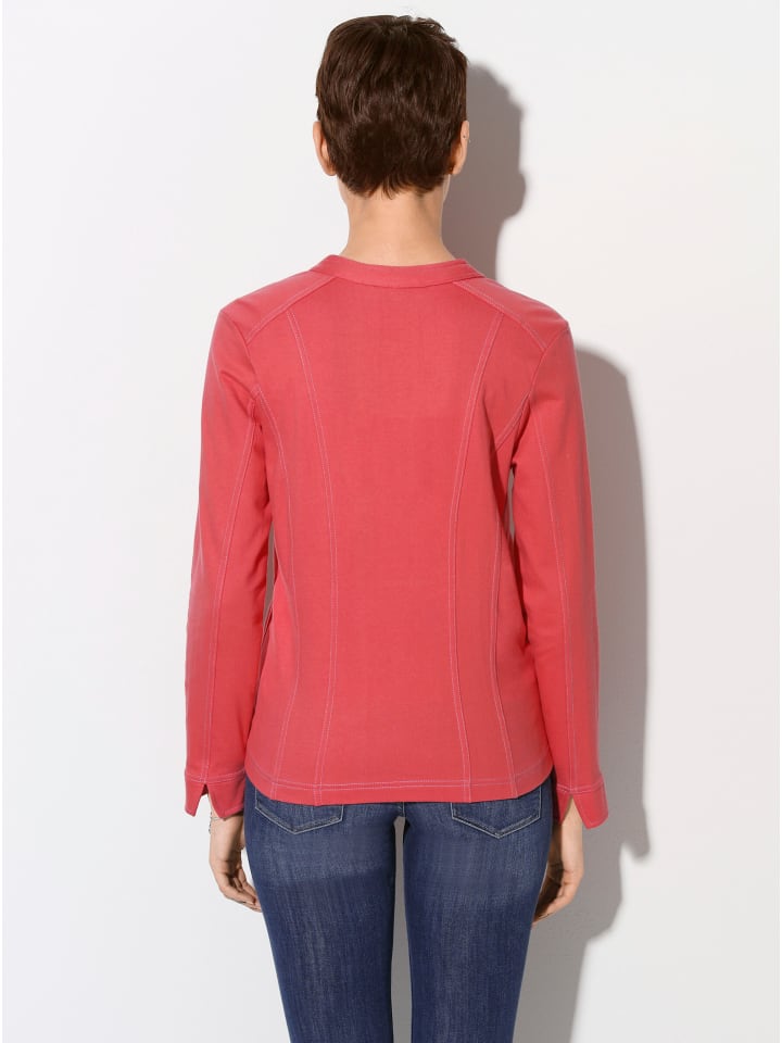 Shirtjacke in korallenrot