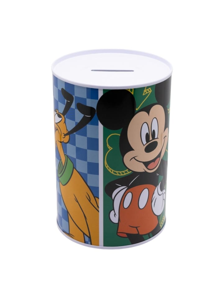 Disney Mickey Mouse Spardose bedruckt aus Metall 15 × 10 × 10 cm in Mehrfarbig