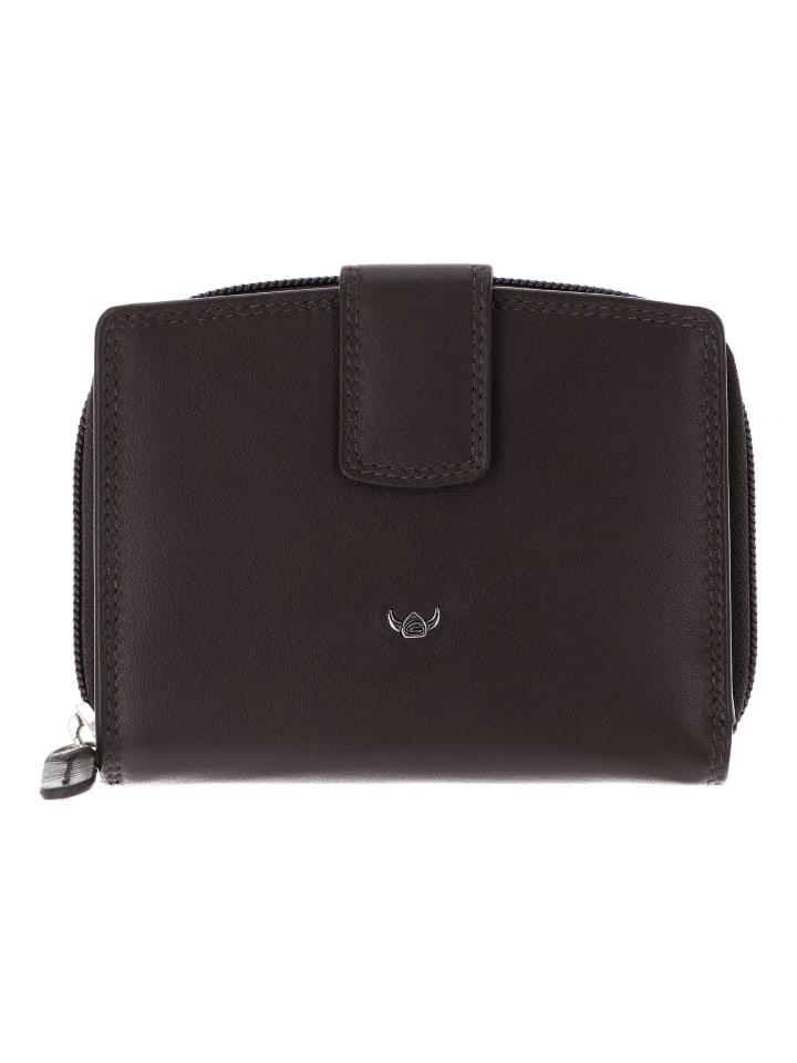 Polo Geldbörse RFID Schutz Leder 12 cm dunkelbraun