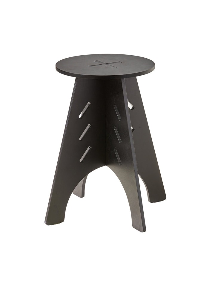 Beistelltisch in Matt-Schwarz - (W) 32 x (H) 48.5 x (L) 32 cm