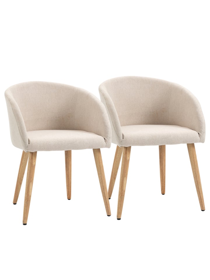 Essstühle in Beige 56L x 55B x 74H cm