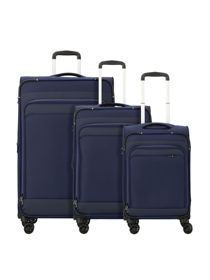 Travel Line 9504 4 Rollen Kofferset 3-teilig mit Dehnfalte navy