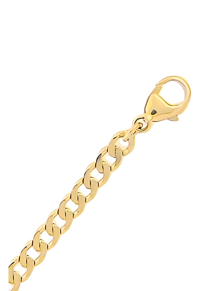 Damen 333 Gold Flach Panzer Armband 19 cm Ø 4 mm in gold