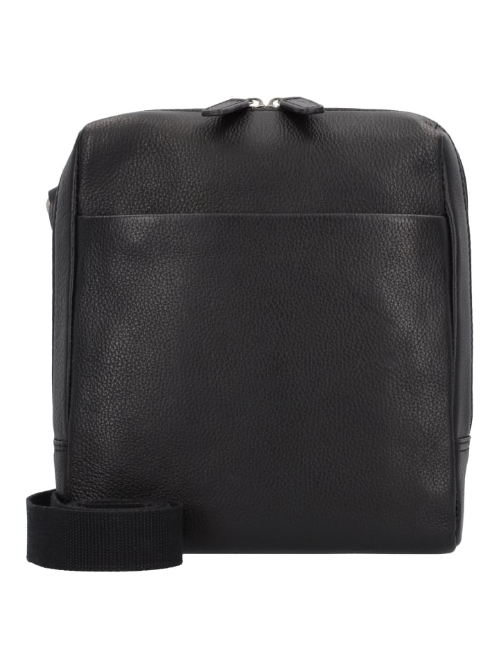 Berlin Umhängetasche Leder 21 cm schwarz