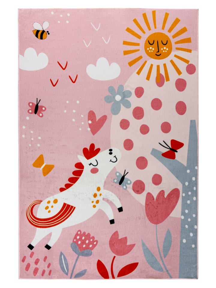 Wohnzimmer Teppich – Wonder 126 in rosa - rechteckig