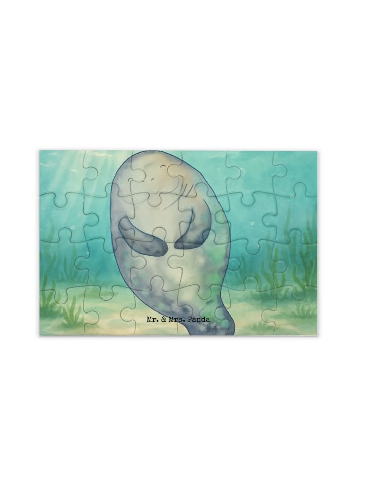 Puzzle Seekuh Happy Design ohne Spruch in Weiß