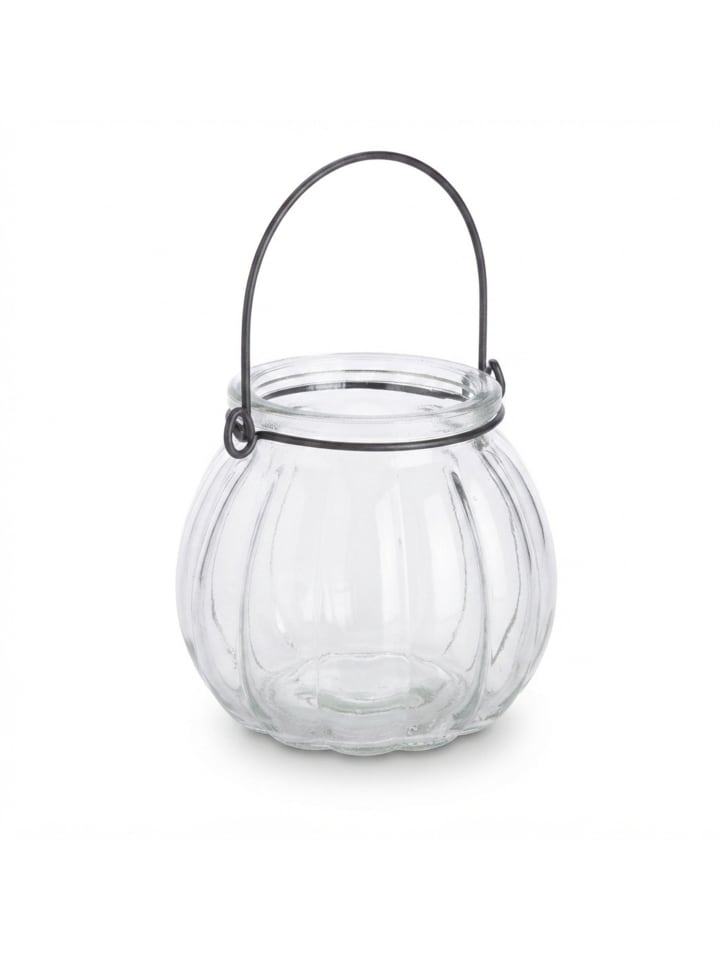 12x Windlicht in Transparent - (H)7,5 x Ø 8 cm