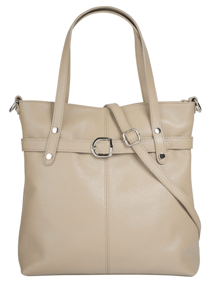 Shopper echt Leder in beige