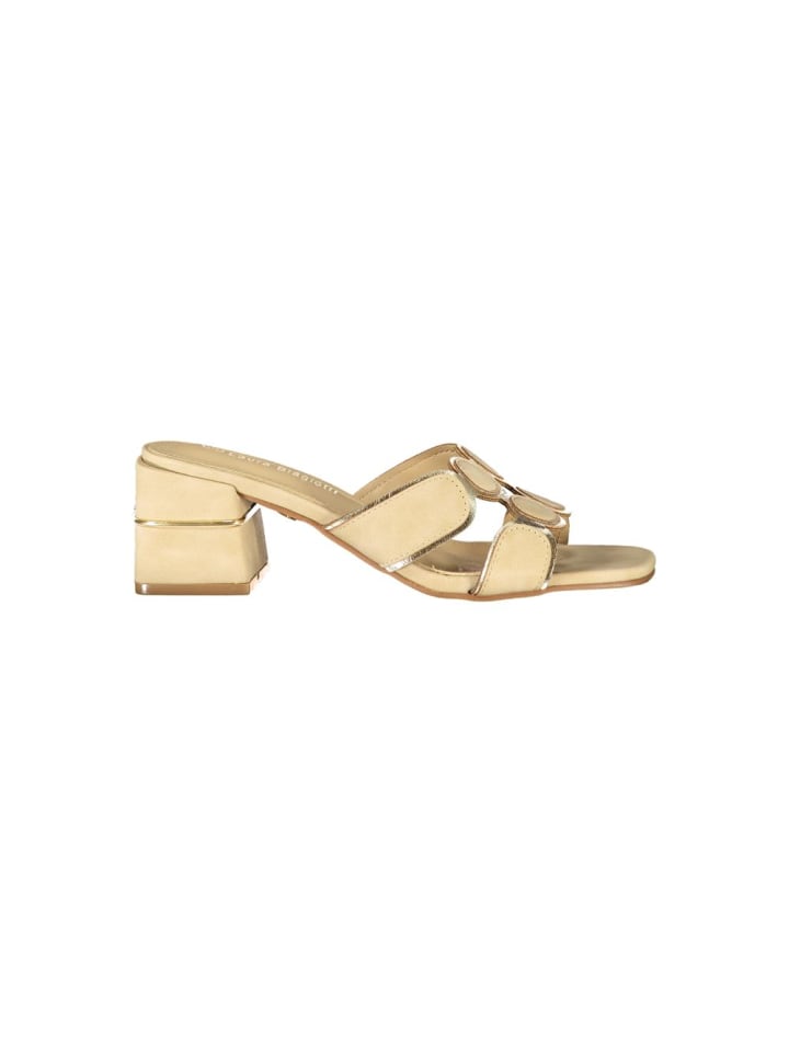 Beige Damen Sandalen aus Polyurethan