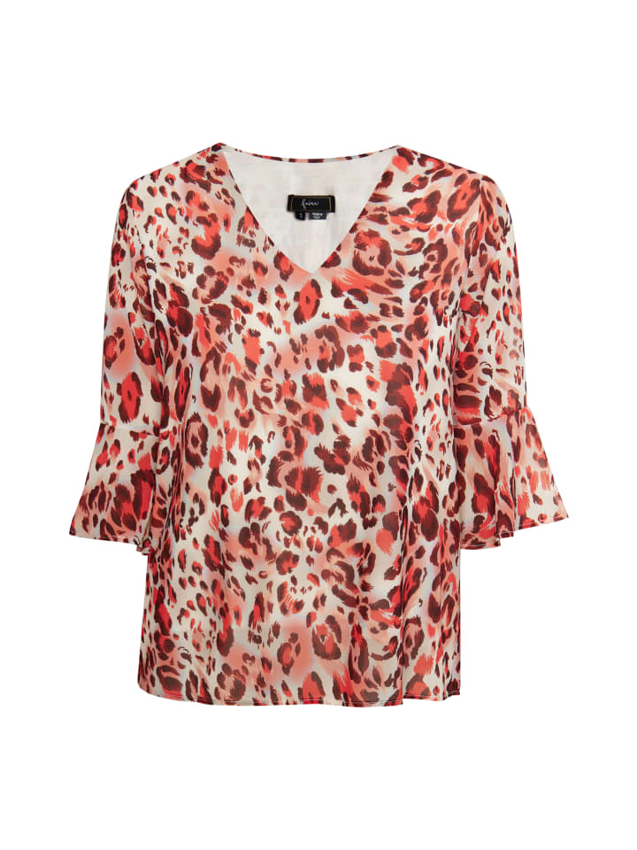 Damen Blusenshirt in Rot Mehrfarbig