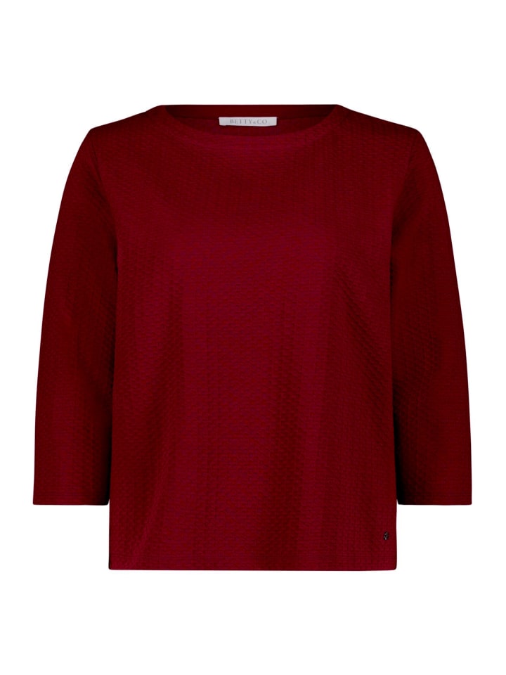 Casual-Shirt mit Struktur in Fall Burgundy