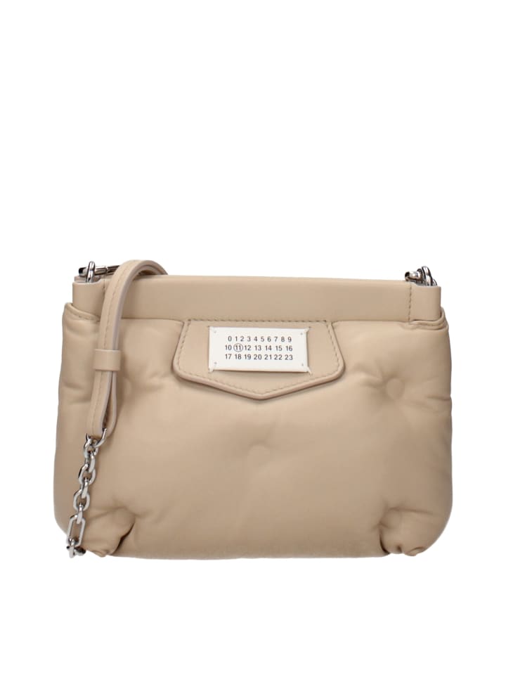 Beige Leder Umhängetasche