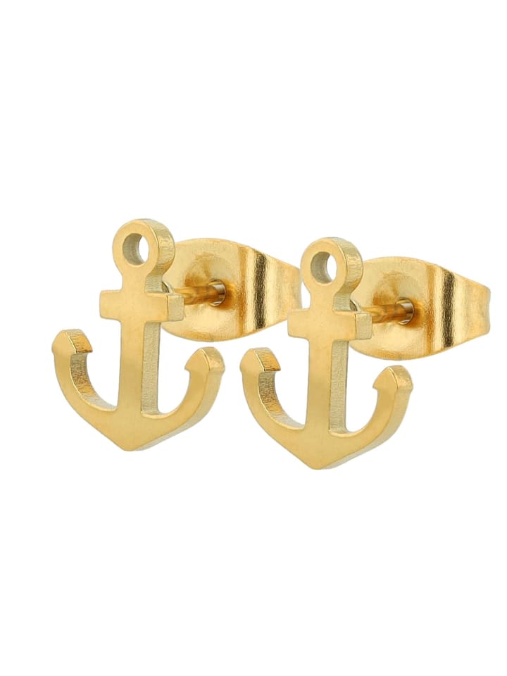 Unisex Ohrringe – Ohrstecker aus Edelstahl in gold