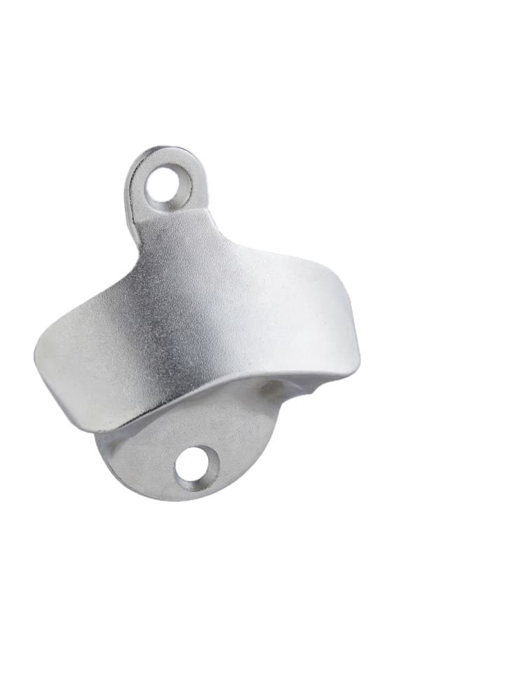 2x Wandflaschenöffner in Silber