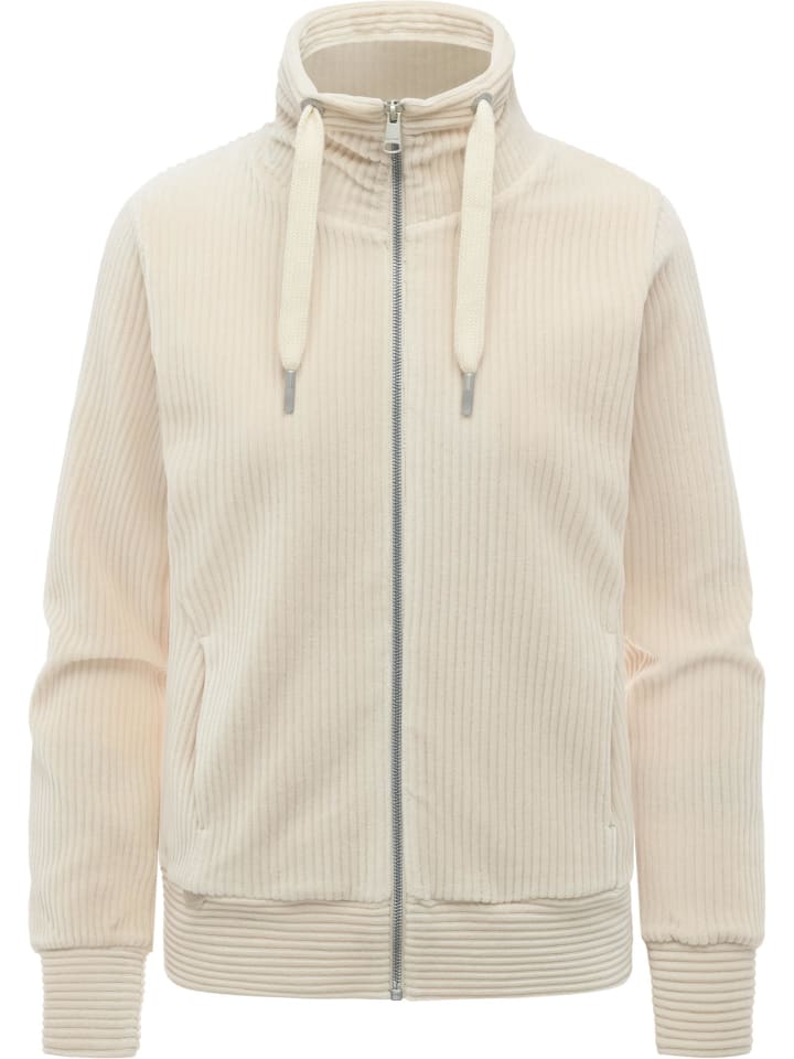 Sweatjacke Ronette Cordy in Ecru