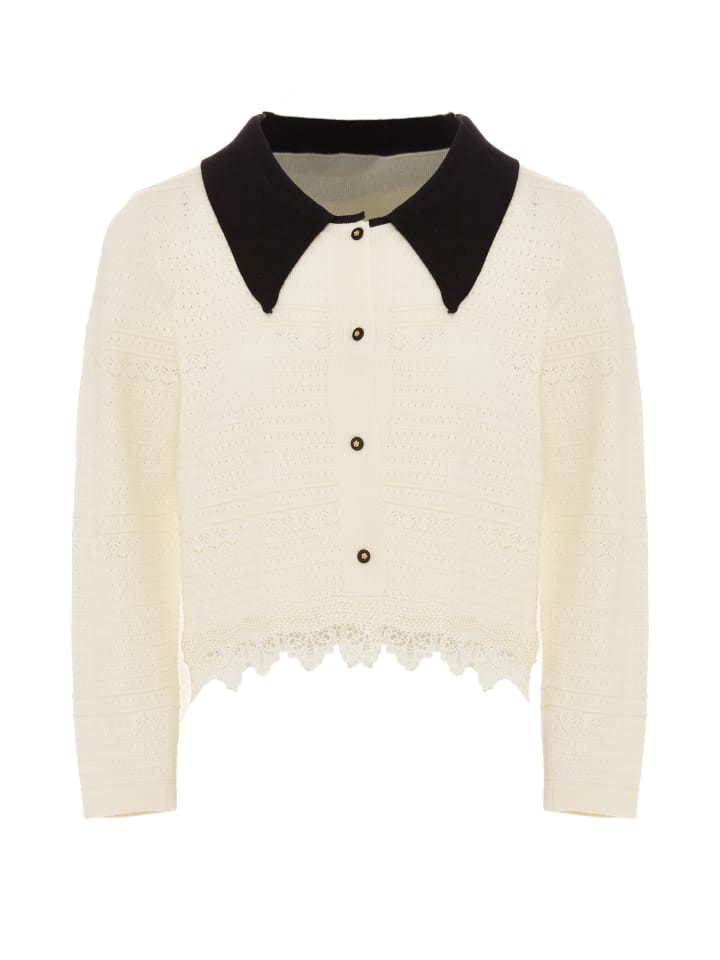 Damen Cardigan in Wollweiss