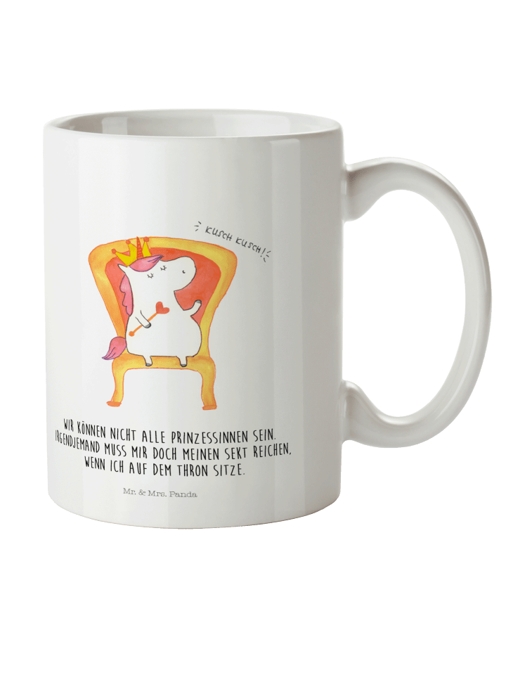 Tasse Einhorn Prinzessin mit Spruch in Weiß