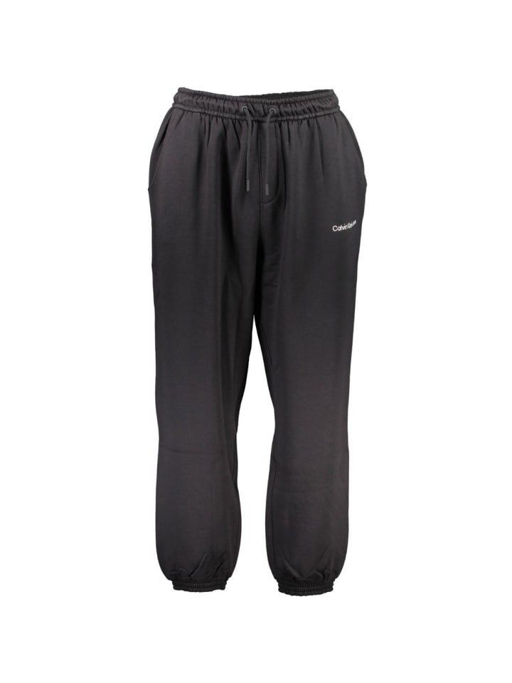 Schwarz Baumwolle Herren Jogginghose