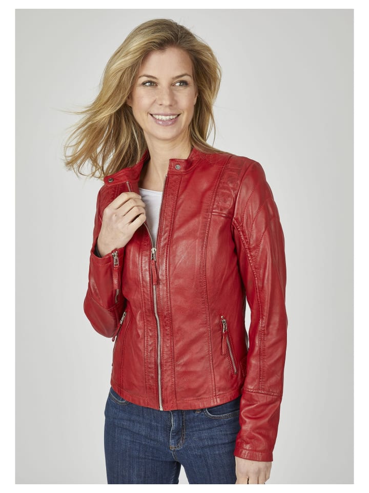 Lederjacke SELINNY in Rot