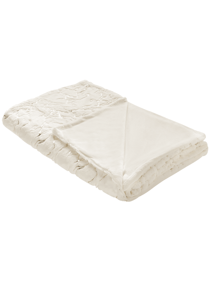 Kuscheldecke GODAVARI in Beige/Gold - (W) 130 x (H) 1 x (L) 180 cm