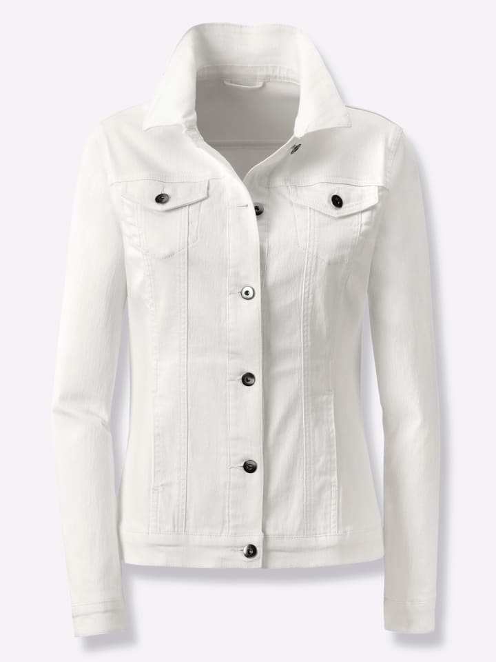 Jeans-Jacke in weiß