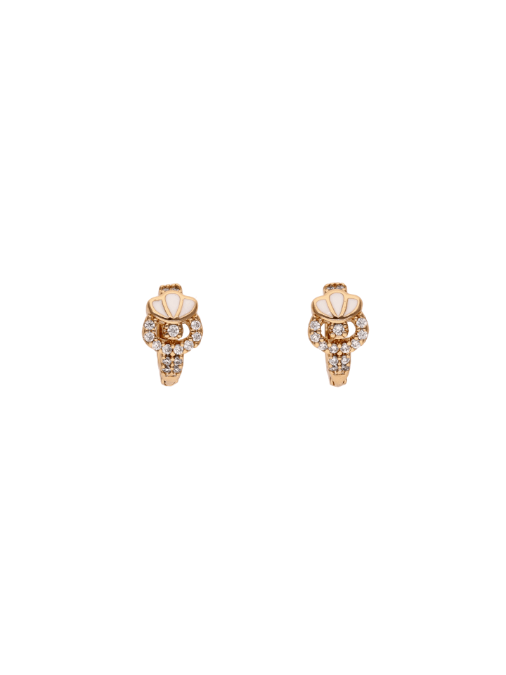 Women Earrings in Rose Gold White