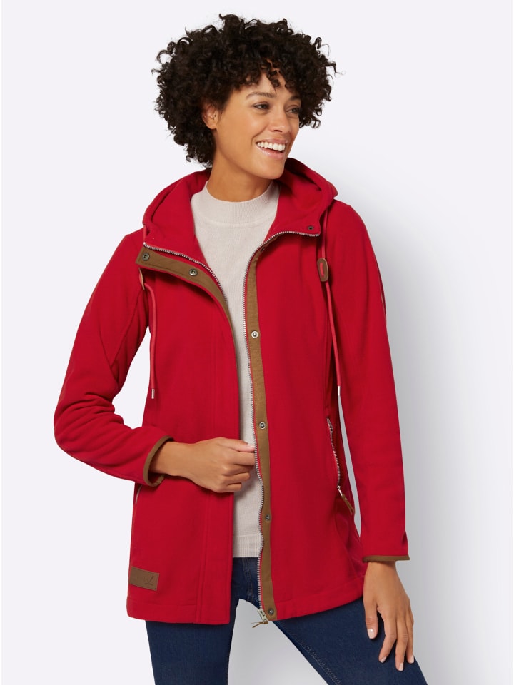 Fleece-Jacke in rot