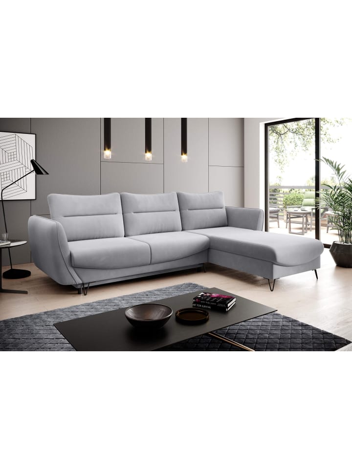 Sonic Recamiere Rechts in Stone - (L) 276 x (B) 276 x (H) 100 cm