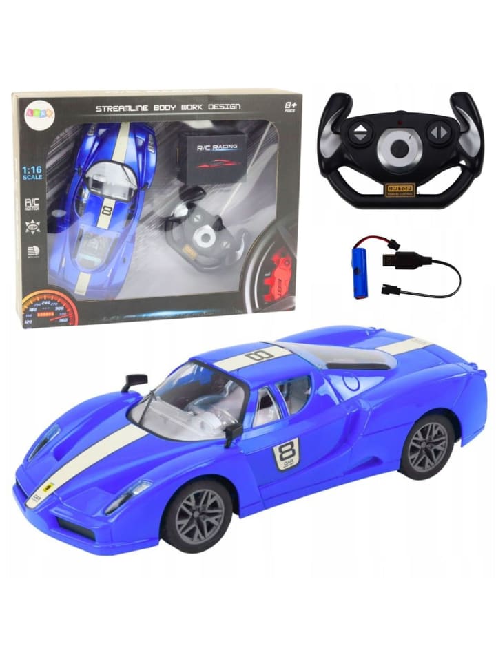 Ferngesteuerter Sportwagen 1:16 R/C Blau