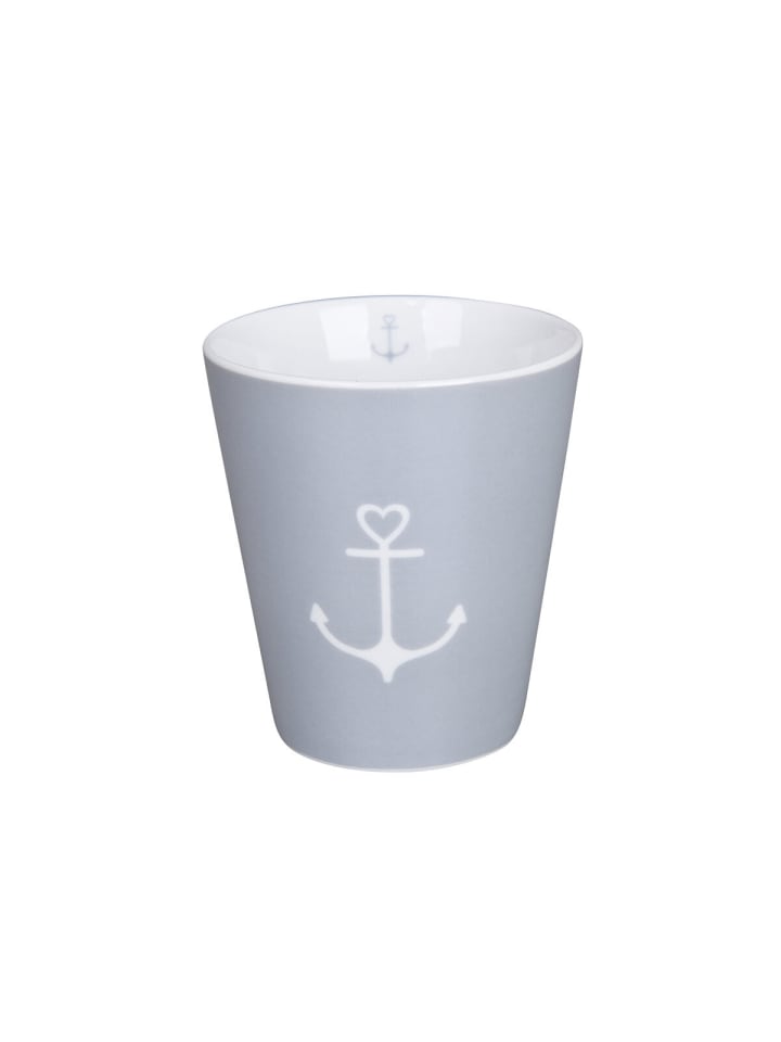 Happy Mug Anchor in grau