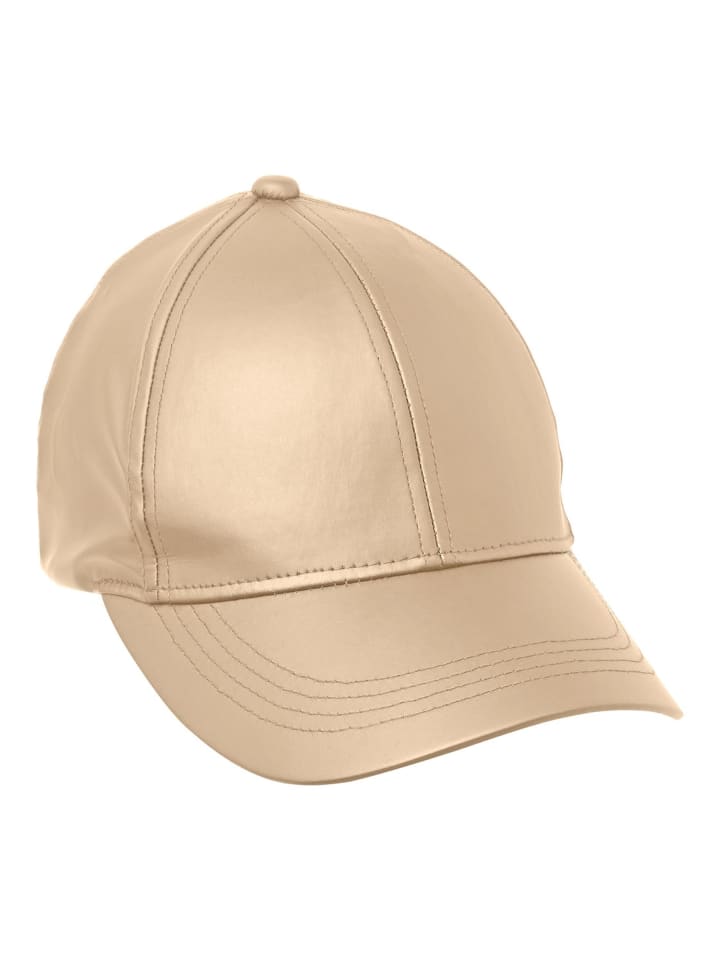 Kappe Nahtdetails Klettverschluss gebogener Schirm in Beige