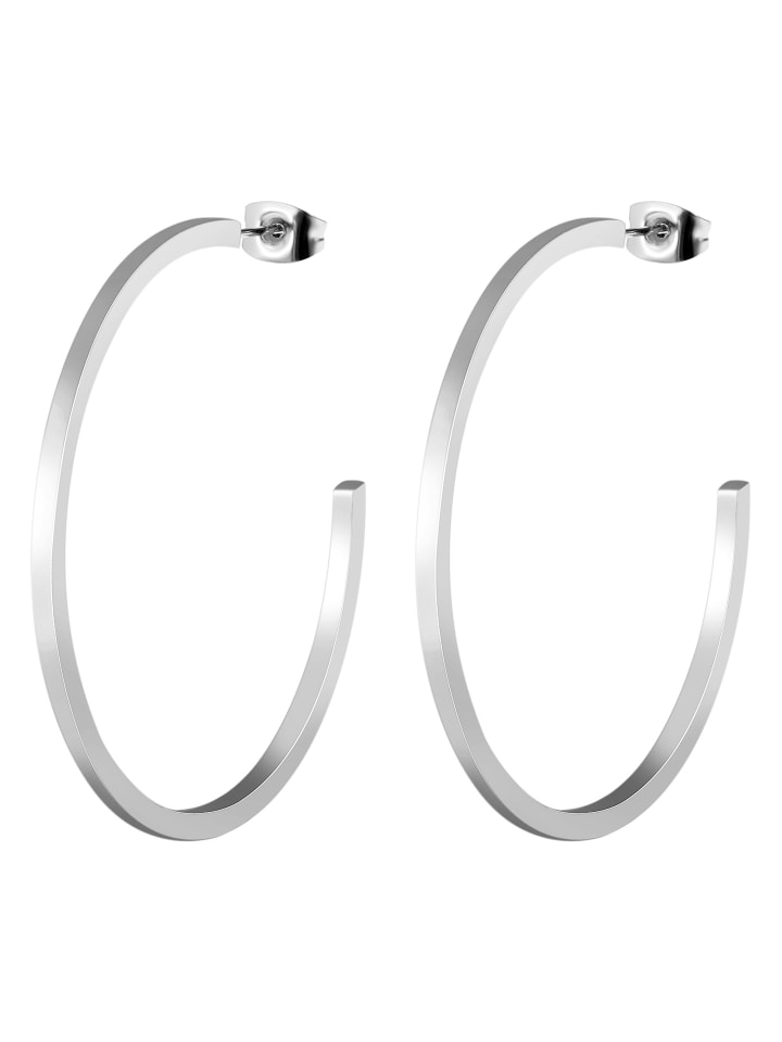 Damen Ohrringe – Creole aus Edelstahl in silber
