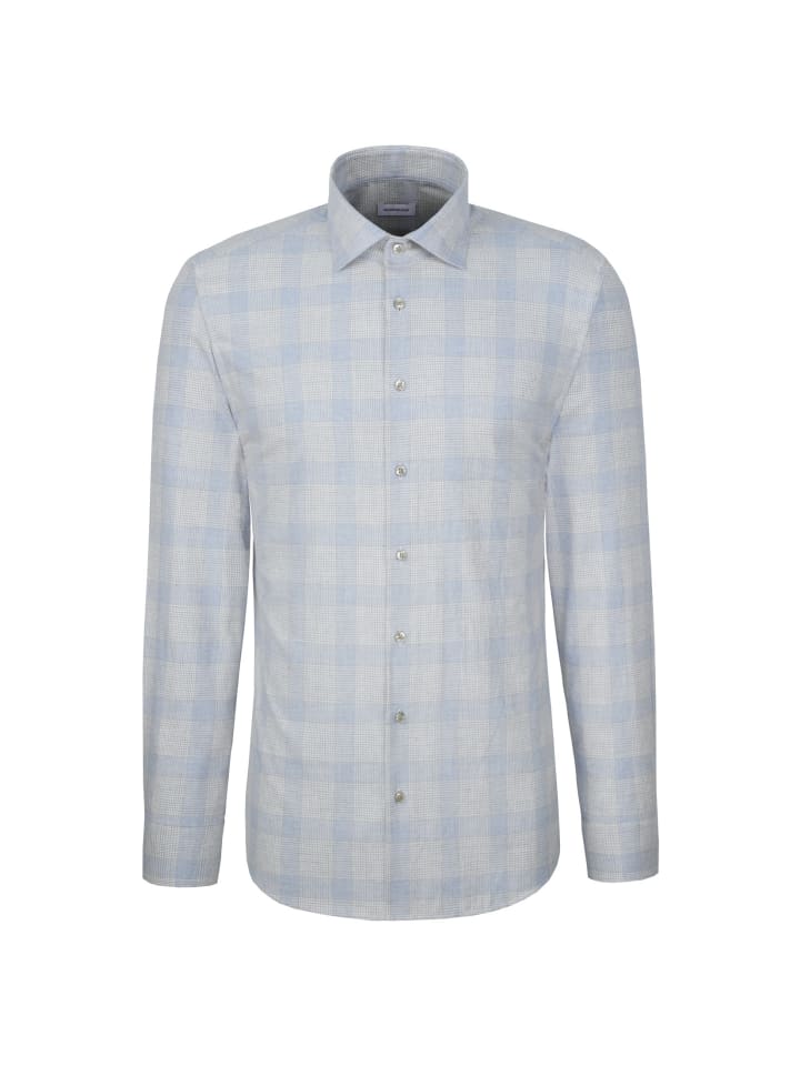 Flanellhemd Regular in Hellblau