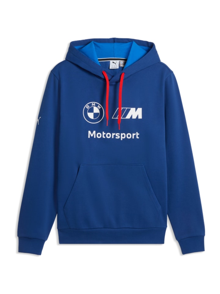 BMW MMS ESS+ Fleece Hoodie Pullover in blau