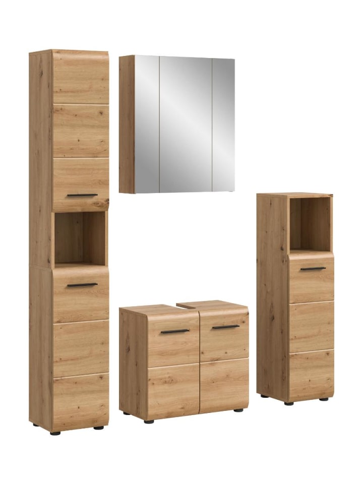 Badmöbelset Ice (4-teilig) Eiche 150 x 30 cm