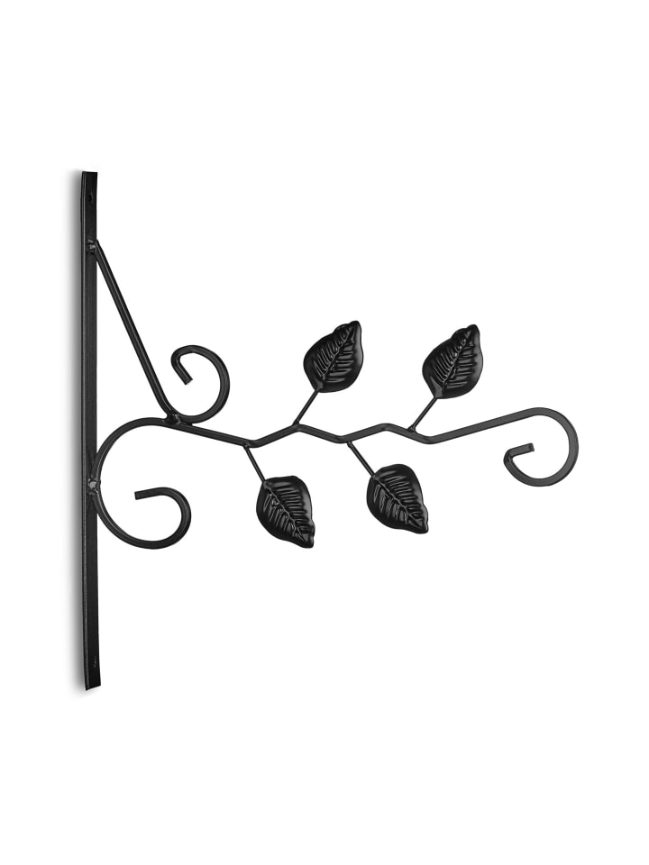 2 x Blumenampelhalterung in Schwarz