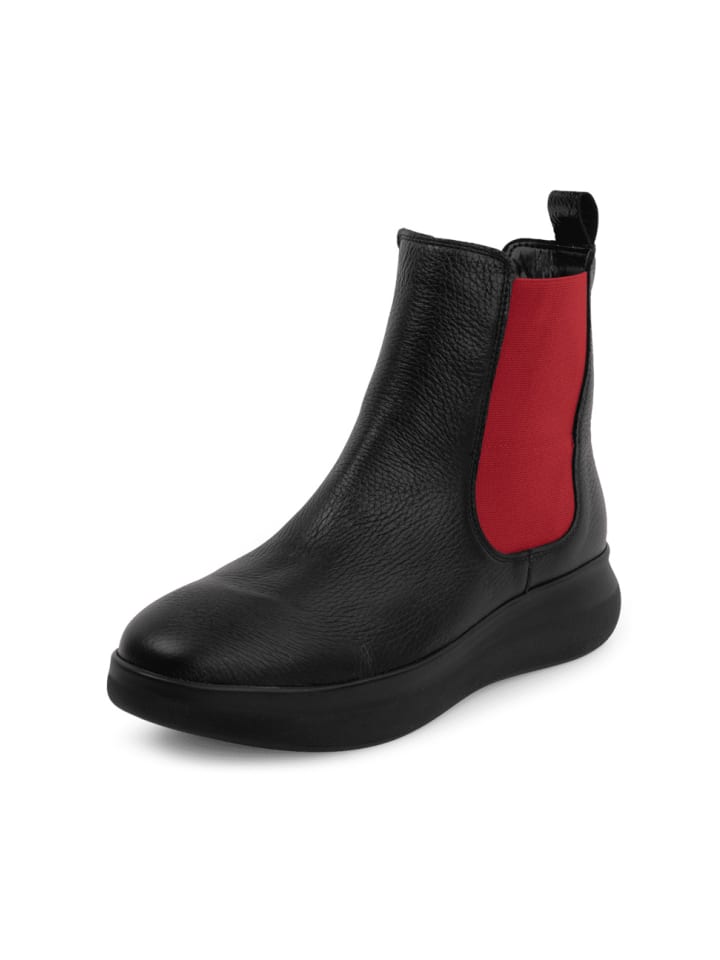 Hirschleder Stiefeletten in schwarz